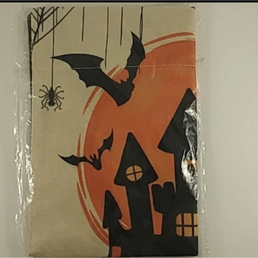 Halloween Garden Flag Castle Bat Party Decoration 12